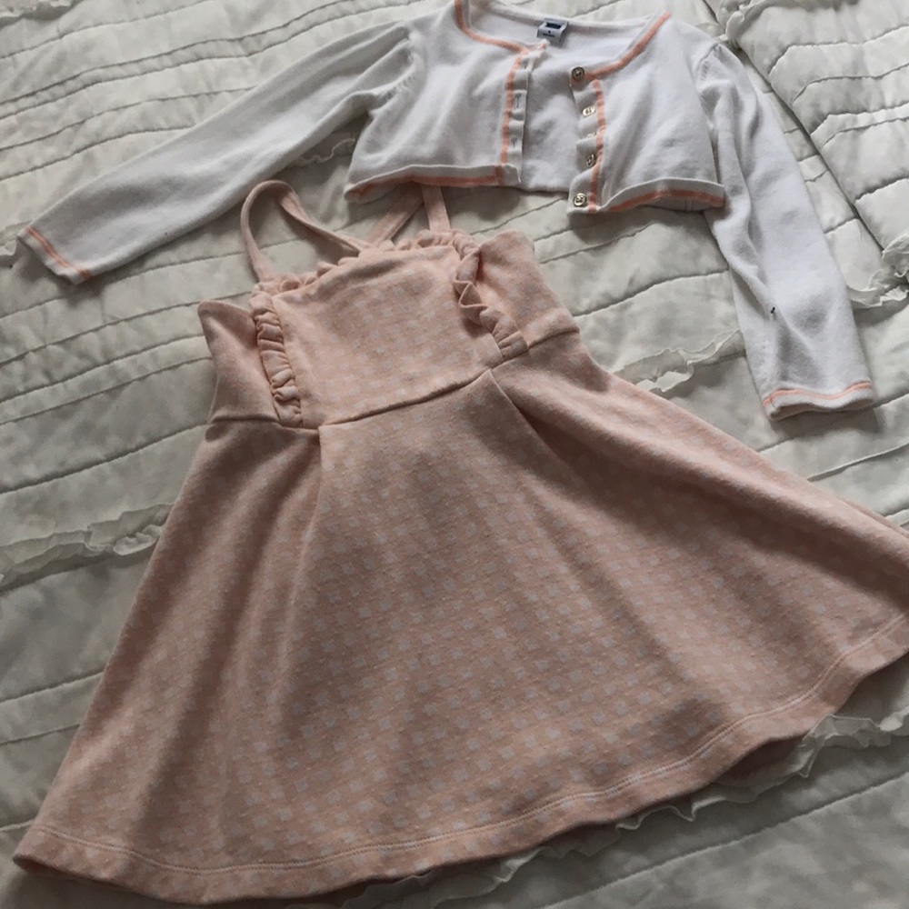 Janie and Jack Dress and Sweater Outfit